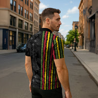 Hawaii Lei Kanaka Maoli Flag Zipper Polo Shirt Tropical Vibes