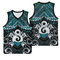 New Zealand Maori Basketball Jersey Poutama Pikorua - Single Twist Paua Shell LT05 - Polynesian Pride