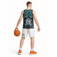 New Zealand Maori Basketball Jersey Poutama Pikorua - Single Twist Paua Shell LT05 - Polynesian Pride