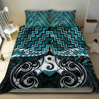 New Zealand Maori Bedding Set Poutama Pikorua - Single Twist Paua Shell LT05 - Polynesian Pride