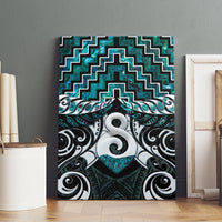 New Zealand Maori Canvas Wall Art Poutama Pikorua - Single Twist Paua Shell LT05 - Polynesian Pride