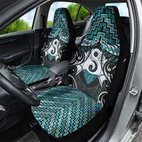 New Zealand Maori Car Seat Cover Poutama Pikorua - Single Twist Paua Shell LT05 - Polynesian Pride