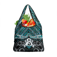 New Zealand Maori Grocery Bag Poutama Pikorua - Single Twist Paua Shell LT05 1-pack One Size Turquoise - Polynesian Pride
