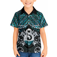 New Zealand Maori Hawaiian Shirt Poutama Pikorua - Single Twist Paua Shell LT05 - Polynesian Pride