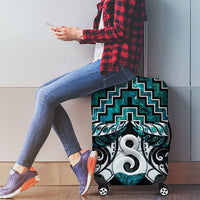 New Zealand Maori Luggage Cover Poutama Pikorua - Single Twist Paua Shell LT05 - Polynesian Pride
