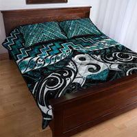 New Zealand Maori Quilt Bed Set Poutama Pikorua - Single Twist Paua Shell LT05 - Polynesian Pride