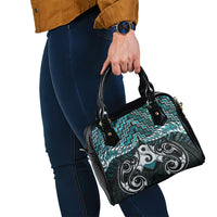 New Zealand Maori Shoulder Handbag Poutama Pikorua - Single Twist Paua Shell LT05 - Polynesian Pride