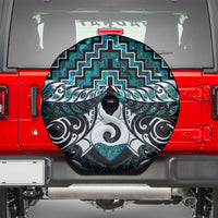 New Zealand Maori Spare Tire Cover Poutama Pikorua - Single Twist Paua Shell LT05 - Polynesian Pride