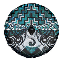 New Zealand Maori Spare Tire Cover Poutama Pikorua - Single Twist Paua Shell LT05 - Polynesian Pride