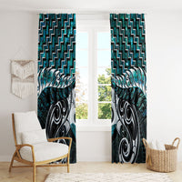 New Zealand Maori Window Curtain Poutama Pikorua - Single Twist Paua Shell LT05 - Polynesian Pride