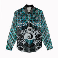 New Zealand Maori Women Casual Shirt Poutama Pikorua - Single Twist Paua Shell LT05 - Polynesian Pride