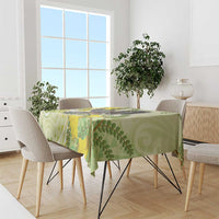 New Zealand Piwakawaka Fantail Bird Tablecloth With Kowhai Flowers LT05 - Polynesian Pride