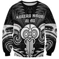 New Zealand Te Reo Maori Sweatshirt Korero Maori Ai Au LT05 Unisex Black - Polynesian Pride