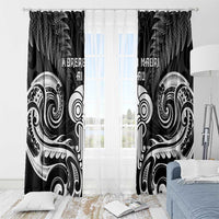 New Zealand Te Reo Maori Window Curtain Korero Maori Ai Au LT05 - Polynesian Pride