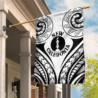 New Caledonia Day Garden Flag Polynesian Curves White Color - Polynesian Pride