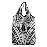 New Caledonia Day Grocery Bag Polynesian Curves White Color LT05 - Polynesian Pride