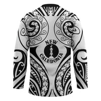 New Caledonia Day Hockey Jersey Polynesian Curves White Color LT05 - Polynesian Pride