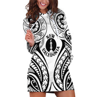 New Caledonia Day Hoodie Dress Polynesian Curves White Color - Polynesian Pride