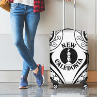 New Caledonia Day Luggage Cover Polynesian Curves White Color LT05 - Polynesian Pride