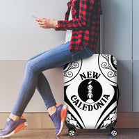 New Caledonia Day Luggage Cover Polynesian Curves White Color LT05 - Polynesian Pride