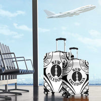 New Caledonia Day Luggage Cover Polynesian Curves White Color LT05 - Polynesian Pride