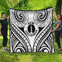 New Caledonia Day Quilt Polynesian Curves White Color - Polynesian Pride
