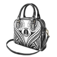 New Caledonia Day Shoulder Handbag Polynesian Curves White Color - Polynesian Pride