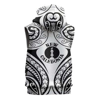 New Caledonia Day Sleeveless Zip Hoodie Polynesian Curves White Color LT05 - Polynesian Pride
