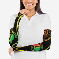 New Caledonia Day Arm Sleeves Polynesian Curves Reggae Color - Polynesian Pride
