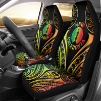 New Caledonia Day Car Seat Cover Polynesian Curves Reggae Color - Polynesian Pride