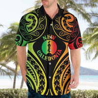 New Caledonia Day Hawaiian Shirt Polynesian Curves Reggae Color LT05 - Polynesian Pride