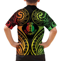 New Caledonia Day Hawaiian Shirt Polynesian Curves Reggae Color LT05 - Polynesian Pride