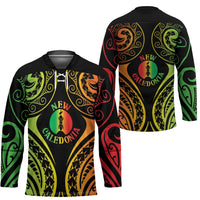 New Caledonia Day Hockey Jersey Polynesian Curves Reggae Color LT05 - Polynesian Pride