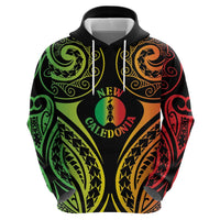 New Caledonia Day Hoodie Polynesian Curves Reggae Color - Polynesian Pride