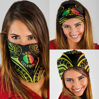 New Caledonia Day Neck Gaiter Polynesian Curves Reggae Color LT05