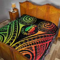 New Caledonia Day Quilt Polynesian Curves Reggae Color - Polynesian Pride