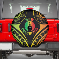 New Caledonia Day Spare Tire Cover Polynesian Curves Reggae Color - Polynesian Pride