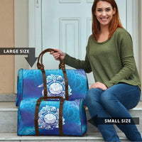 Marshall Islands Manit Day Travel Bag Tribal Dolphin With Marshall Seal - Polynesian Pride