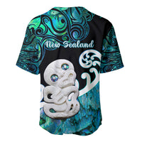 Aotearoa New Zealand Baseball Jersey Paua Shell Fern Koru With Maori Hei Tiki LT05 - Polynesian Pride