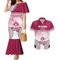 Adi Cakobau School Couples Matching Mermaid Dress and Hawaiian Shirt 75th Anniversary LT05 Pink - Polynesian Pride