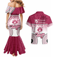 Adi Cakobau School Couples Matching Mermaid Dress and Hawaiian Shirt 75th Anniversary LT05 - Polynesian Pride
