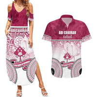 Adi Cakobau School Couples Matching Summer Maxi Dress and Hawaiian Shirt 75th Anniversary LT05 Pink - Polynesian Pride