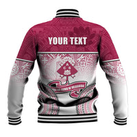 Personalized Adi Cakobau School Baseball Jacket With Fijian Tapa Pattern LT05 - Polynesian Pride