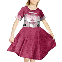 Personalized Adi Cakobau School Kid Short Sleeve Dress With Fijian Tapa Pattern LT05 - Polynesian Pride