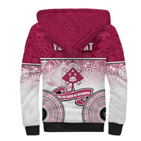 Personalized Adi Cakobau School Sherpa Hoodie With Fijian Tapa Pattern LT05 - Polynesian Pride