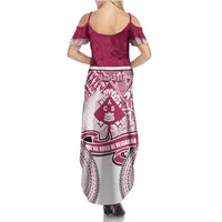 Personalized Adi Cakobau School Summer Maxi Dress With Fijian Tapa Pattern LT05 - Polynesian Pride