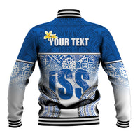 Personalized International School Suva Baseball Jacket With Fijian Tapa Pattern LT05 - Polynesian Pride