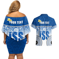 Personalized International School Suva Couples Matching Off Shoulder Short Dress and Hawaiian Shirt With Fijian Tapa Pattern LT05 - Polynesian Pride