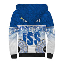 Personalized International School Suva Sherpa Hoodie With Fijian Tapa Pattern LT05 - Polynesian Pride