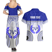 Personalized Queen Victoria School Couples Matching Summer Maxi Dress and Hawaiian Shirt With Fijian Tapa Pattern LT05 - Polynesian Pride